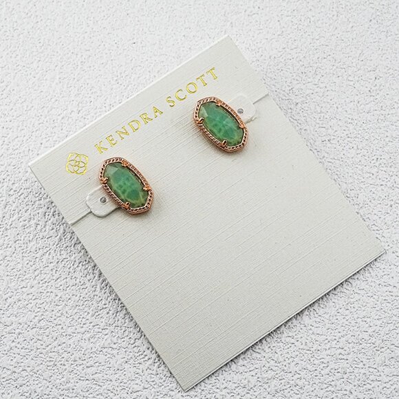 Kendra Scott Light Green Stud Earrings - Picture 1 of 1